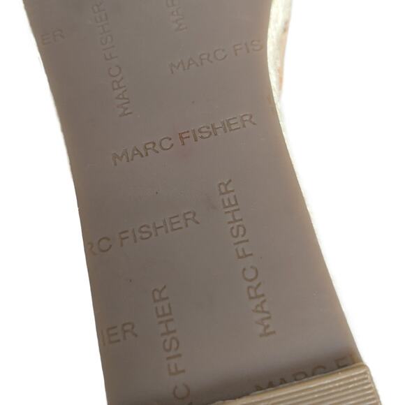 Marc Fisher Blue Suede Faitful Scalloped Wedge Espadrilles 8.5 - Picture 10 of 14